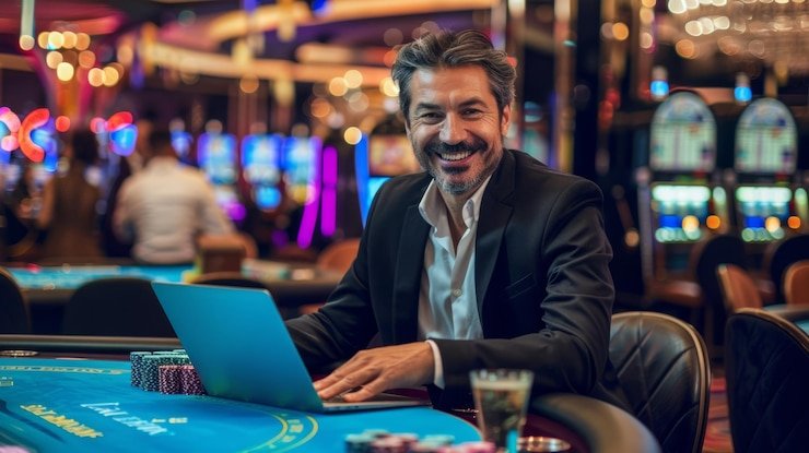 Live roulette wheel and betting table on bos717 login platform